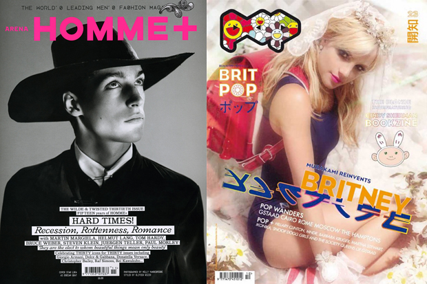 Обкладинки журналів Arena Homme + і Pop