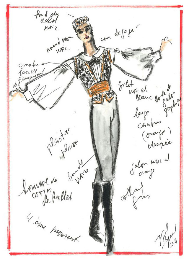 Карл Лагерфельд розробив костюми для балету в Паризькій опері   Ескізи костюма для балету Brahms-Schönberg Quartet   Ескізи костюма для балету Brahms-Schönberg Quartet